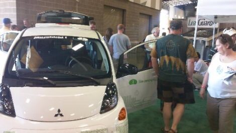 The Mitsubishi I Electric Car at the MOTHER EARTH NEWS FAIR Image
